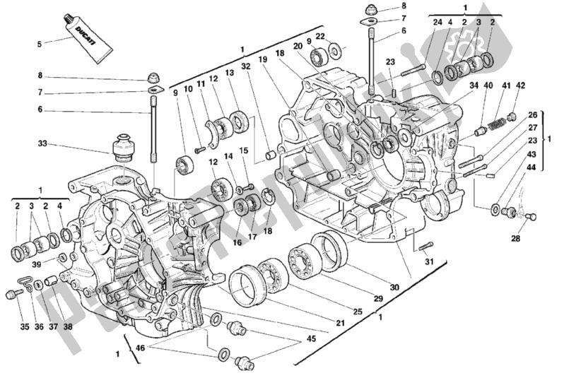 Todas as partes de Bloco Do Motor do Ducati Supersport 900 SS 1999